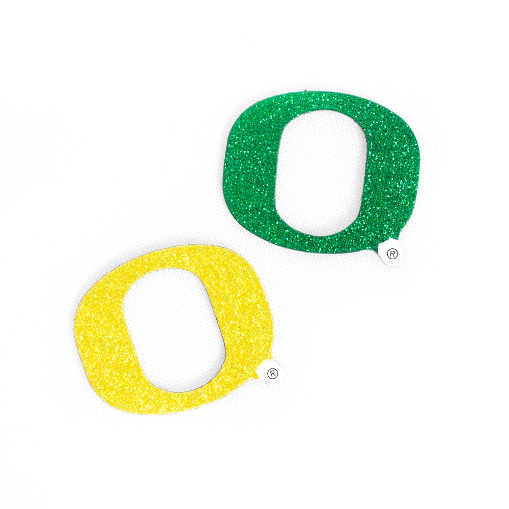 Classic Oregon O, Green, Magnets, Gifts, Innovative Adhesives, Glitter, Small, 2 pack, 814431